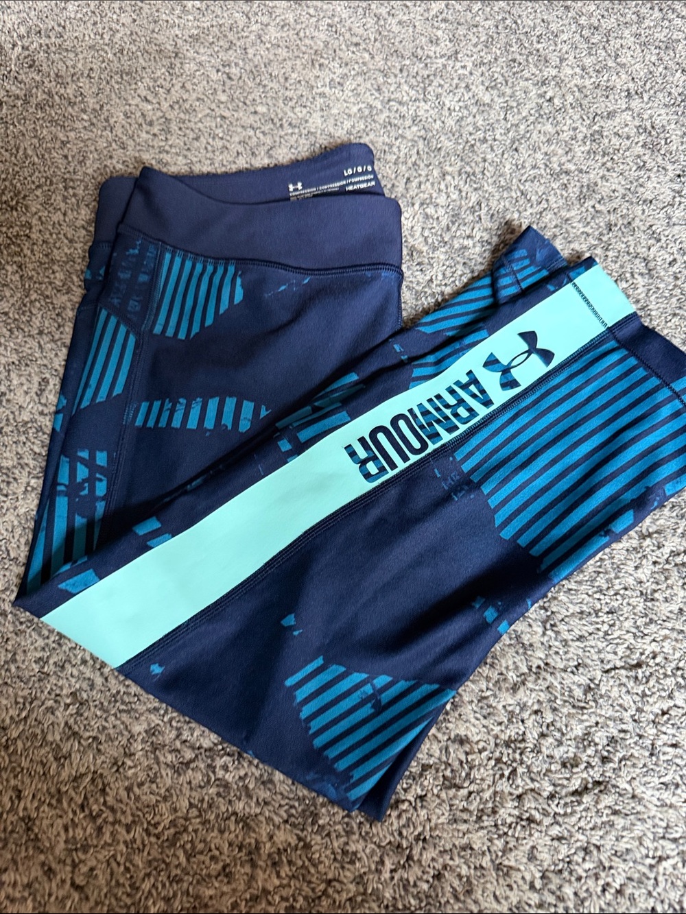 Under Armour Navy & Teal woman’s ' Athletic Leggings